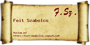 Feit Szabolcs névjegykártya
