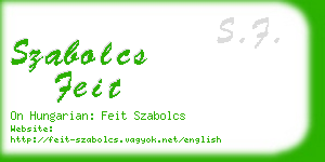 szabolcs feit business card